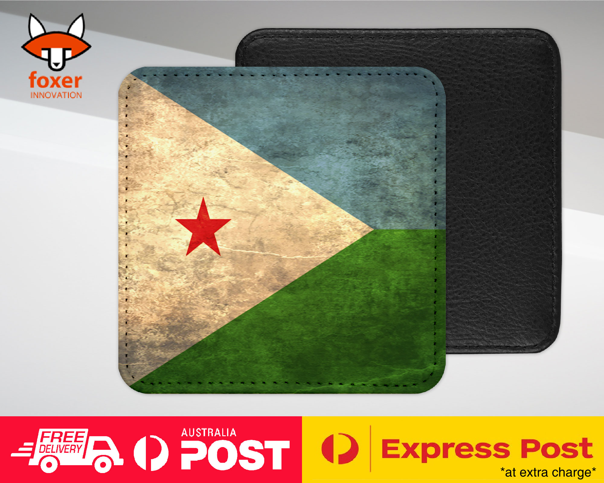 COASTER COFFEE DRINKING MAT|DJIBOUTI COUNTRY FLAG 40