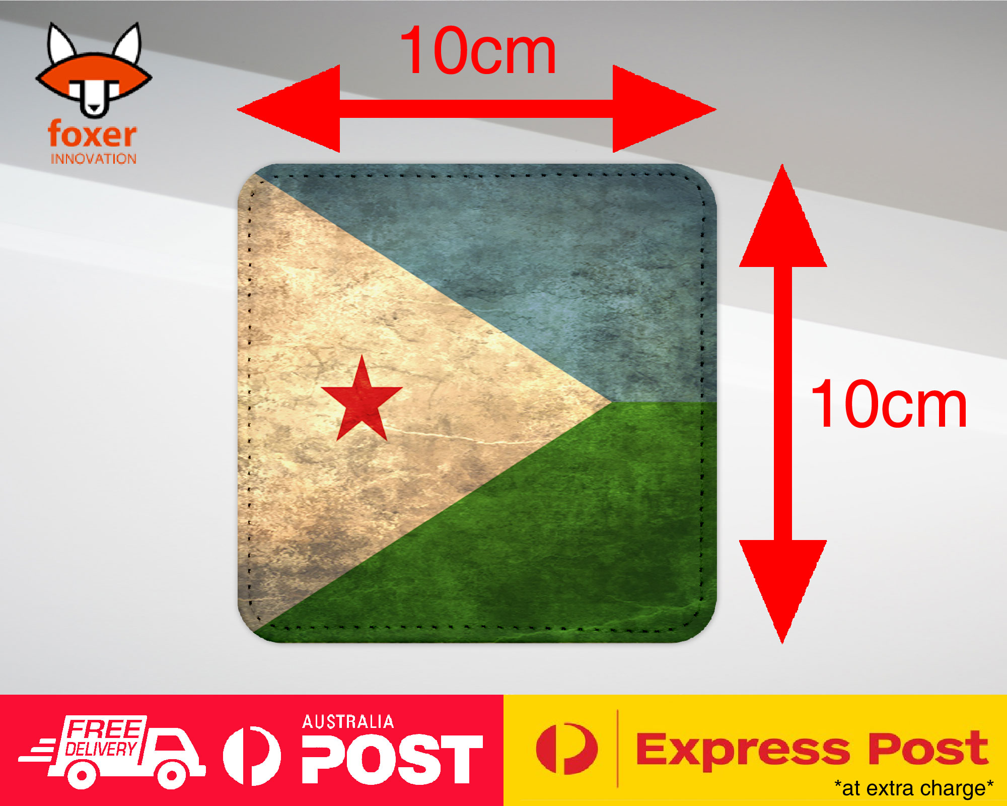 COASTER COFFEE DRINKING MAT|DJIBOUTI COUNTRY FLAG 40