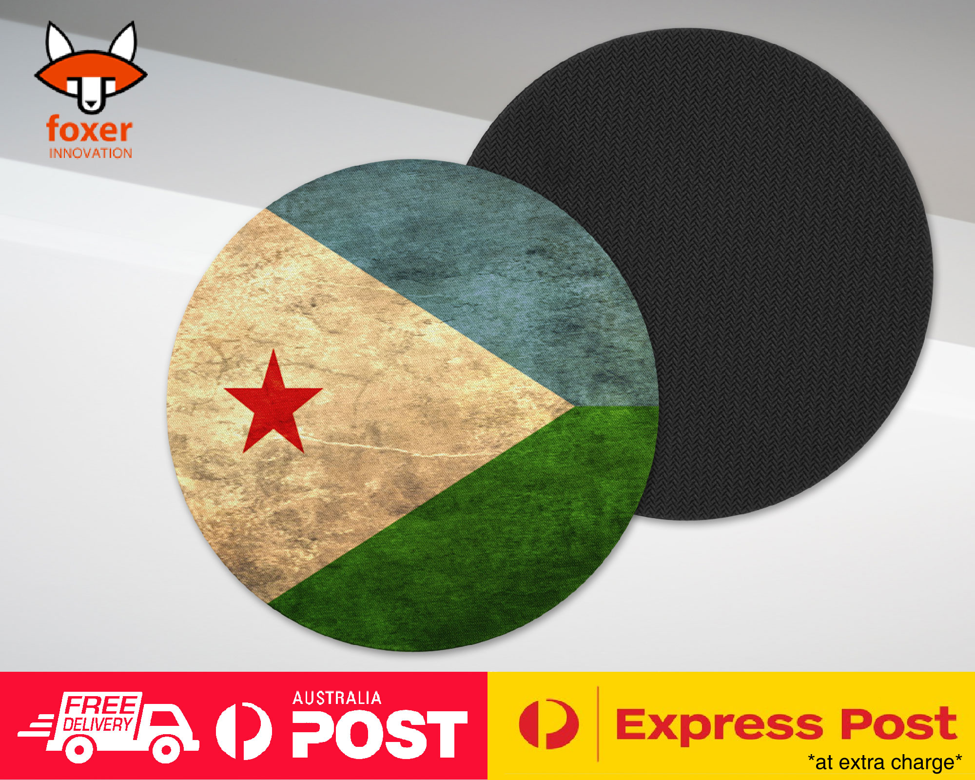 COASTER COFFEE DRINKING MAT|DJIBOUTI COUNTRY FLAG 40