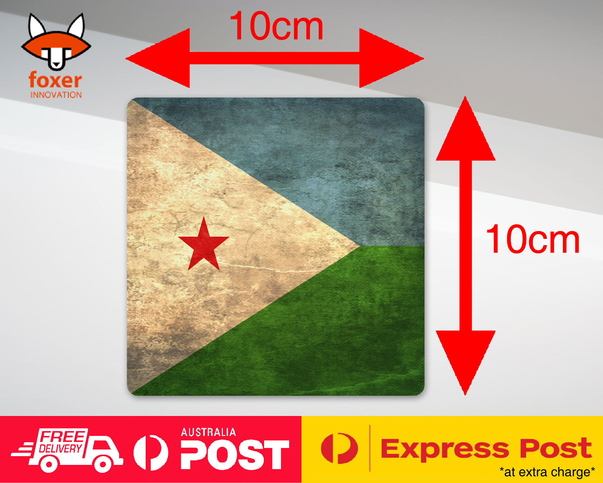 COASTER COFFEE DRINKING MAT|DJIBOUTI COUNTRY FLAG 40