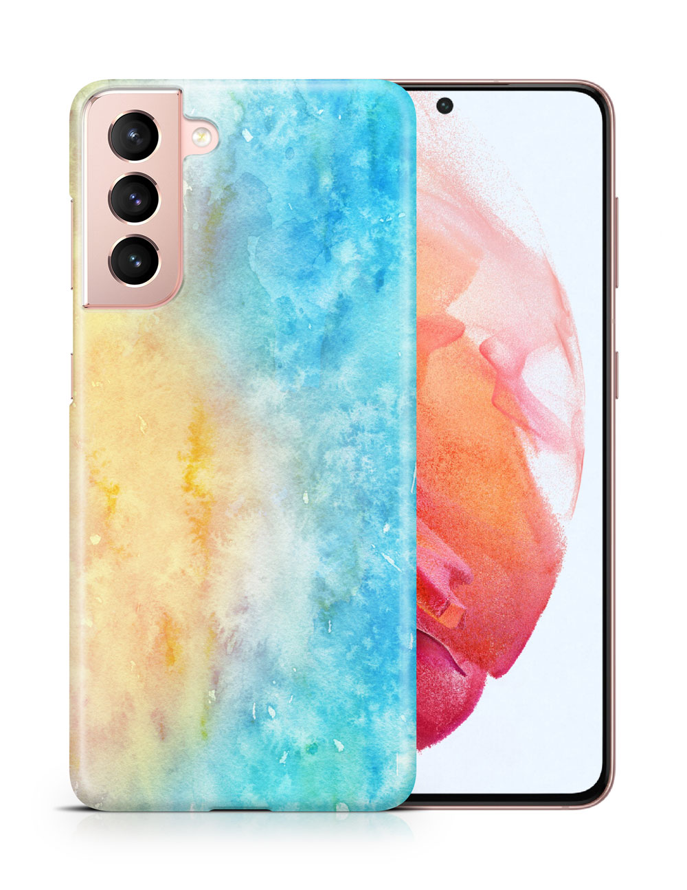CASE COVER FOR SAMSUNG GALAXY|WINTER WATERCOLOR ICE BLUE 5 - Picture 13 of 25