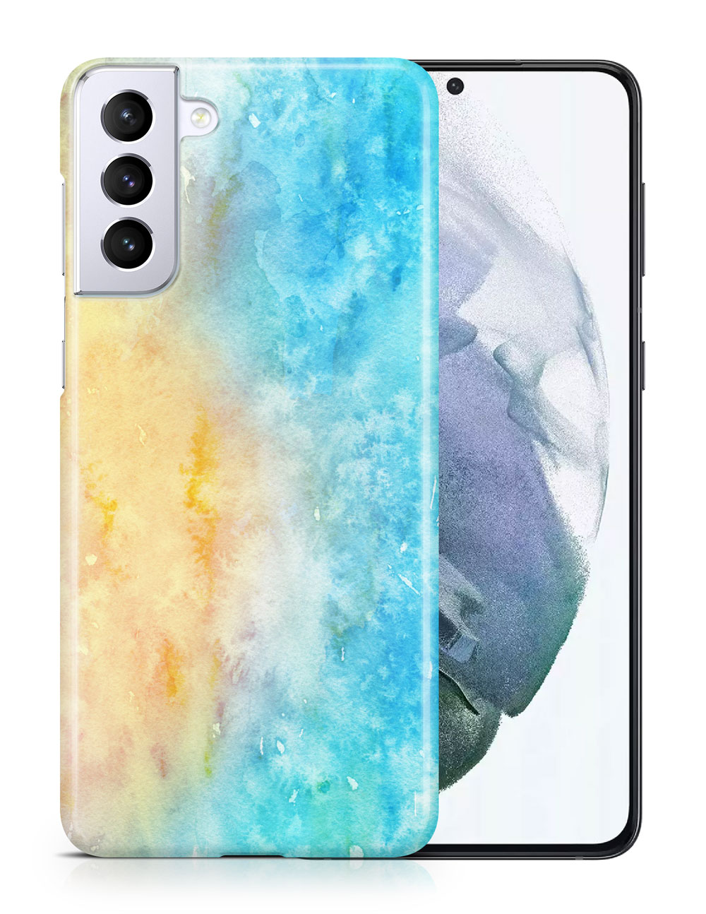 CASE COVER FOR SAMSUNG GALAXY|WINTER WATERCOLOR ICE BLUE 5 - Picture 12 of 25