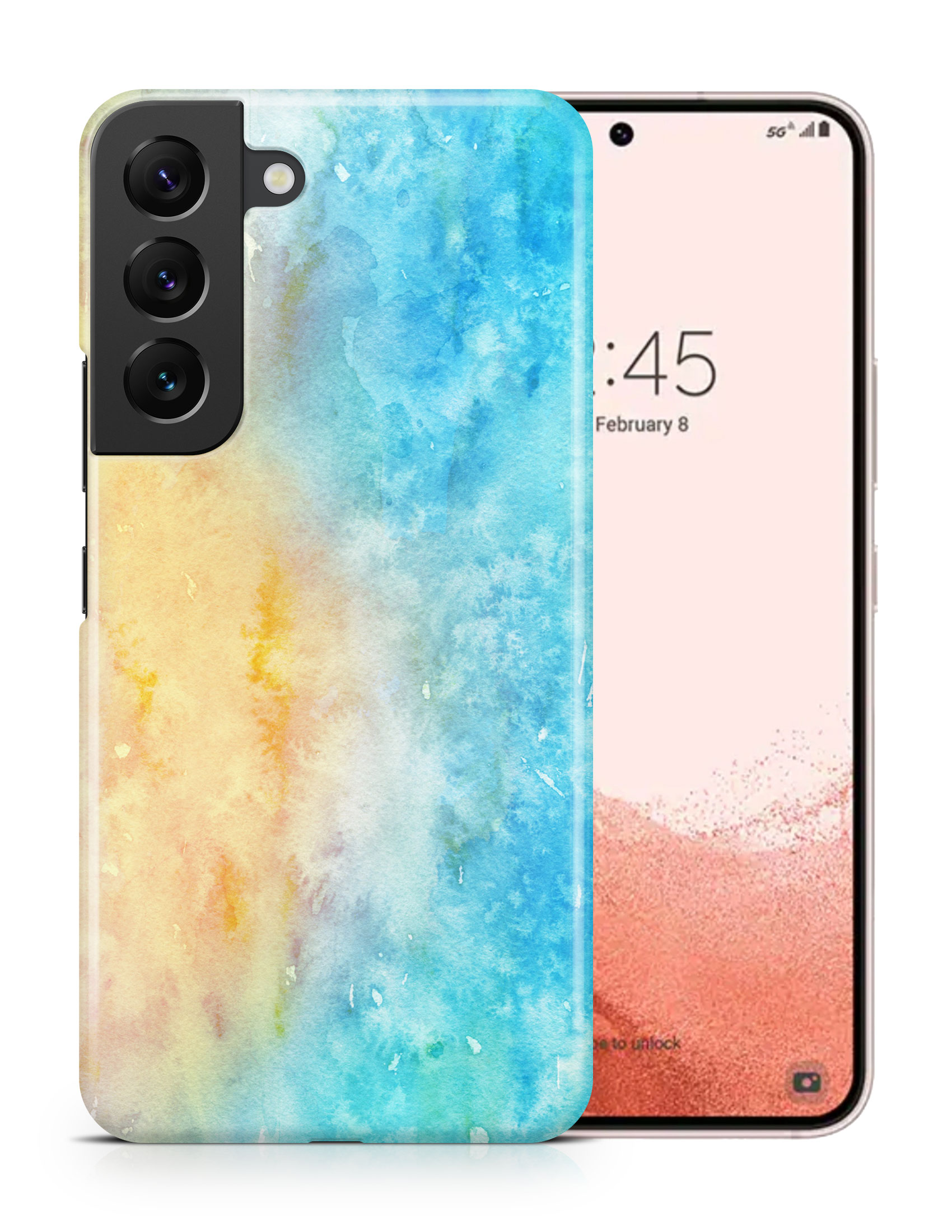 CASE COVER FOR SAMSUNG GALAXY|WINTER WATERCOLOR ICE BLUE 5 - Picture 9 of 25
