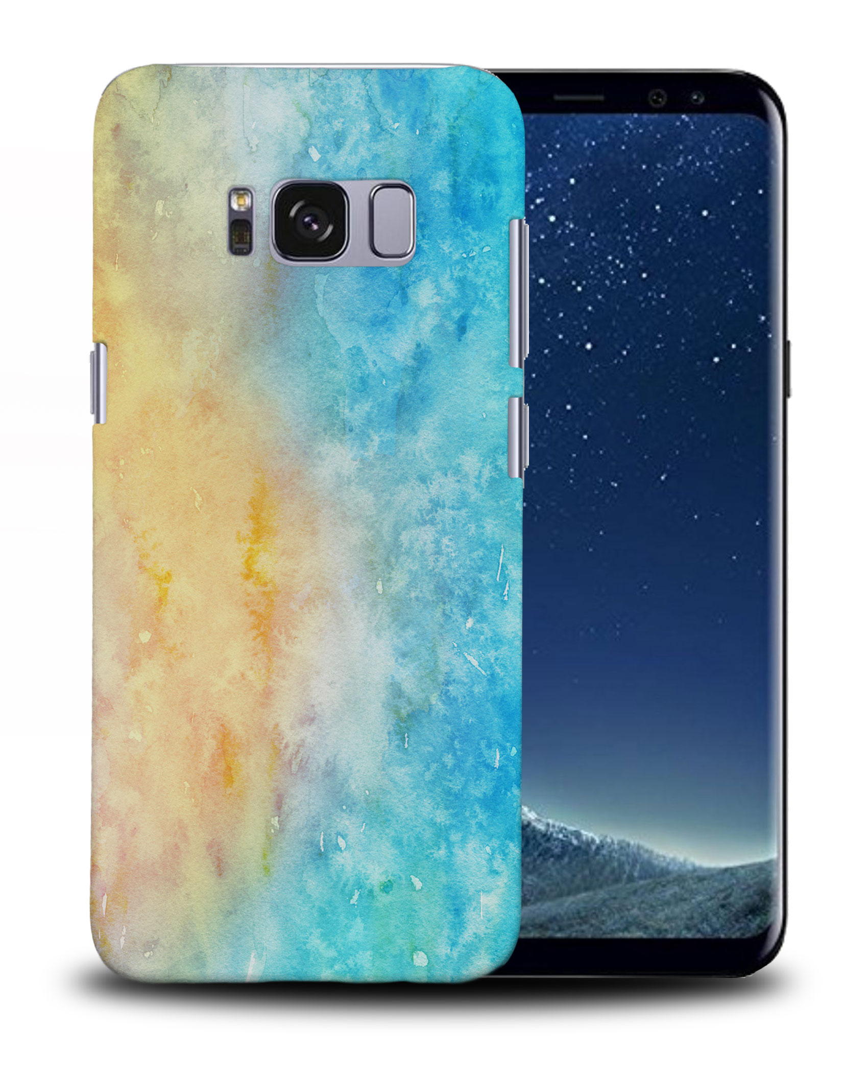CASE COVER FOR SAMSUNG GALAXY|WINTER WATERCOLOR ICE BLUE 5 - Picture 23 of 25