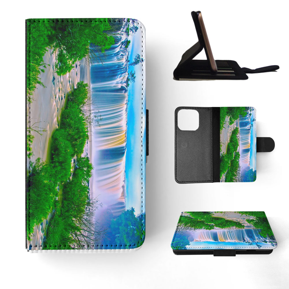FLIP CASE FOR APPLE IPHONE|WATERFALL RIVER LAKE 5 - Picture 31 of 193