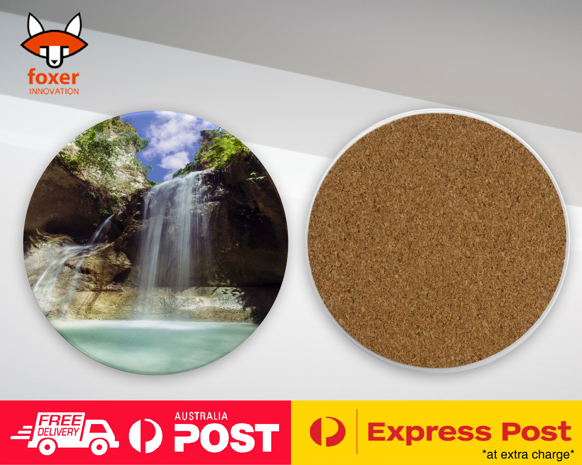 COASTER COFFEE DRINKING MAT|WATERFALL RIVER LAKE 17