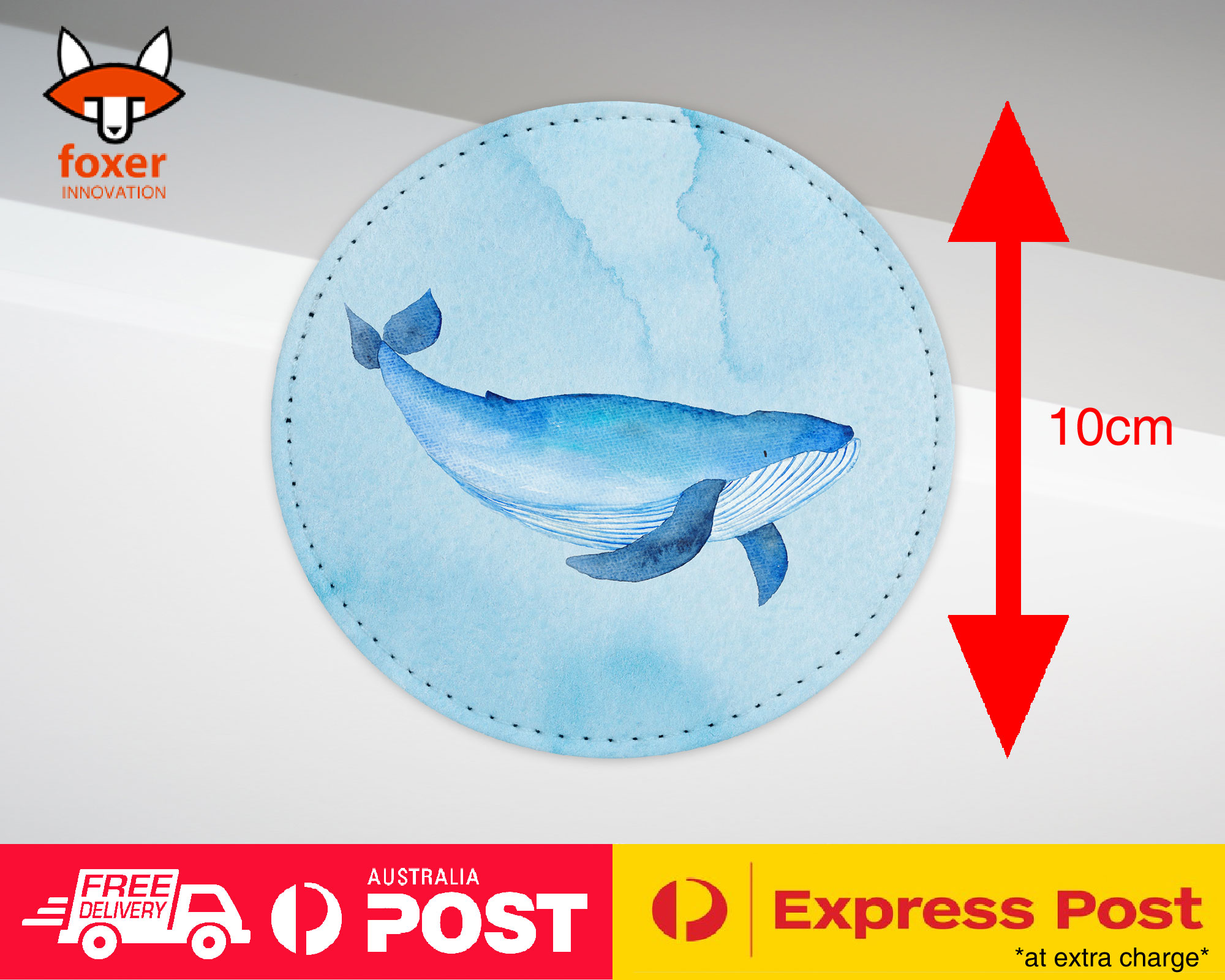 COASTER COFFEE DRINKING MAT|WATERCOLOR WHALE