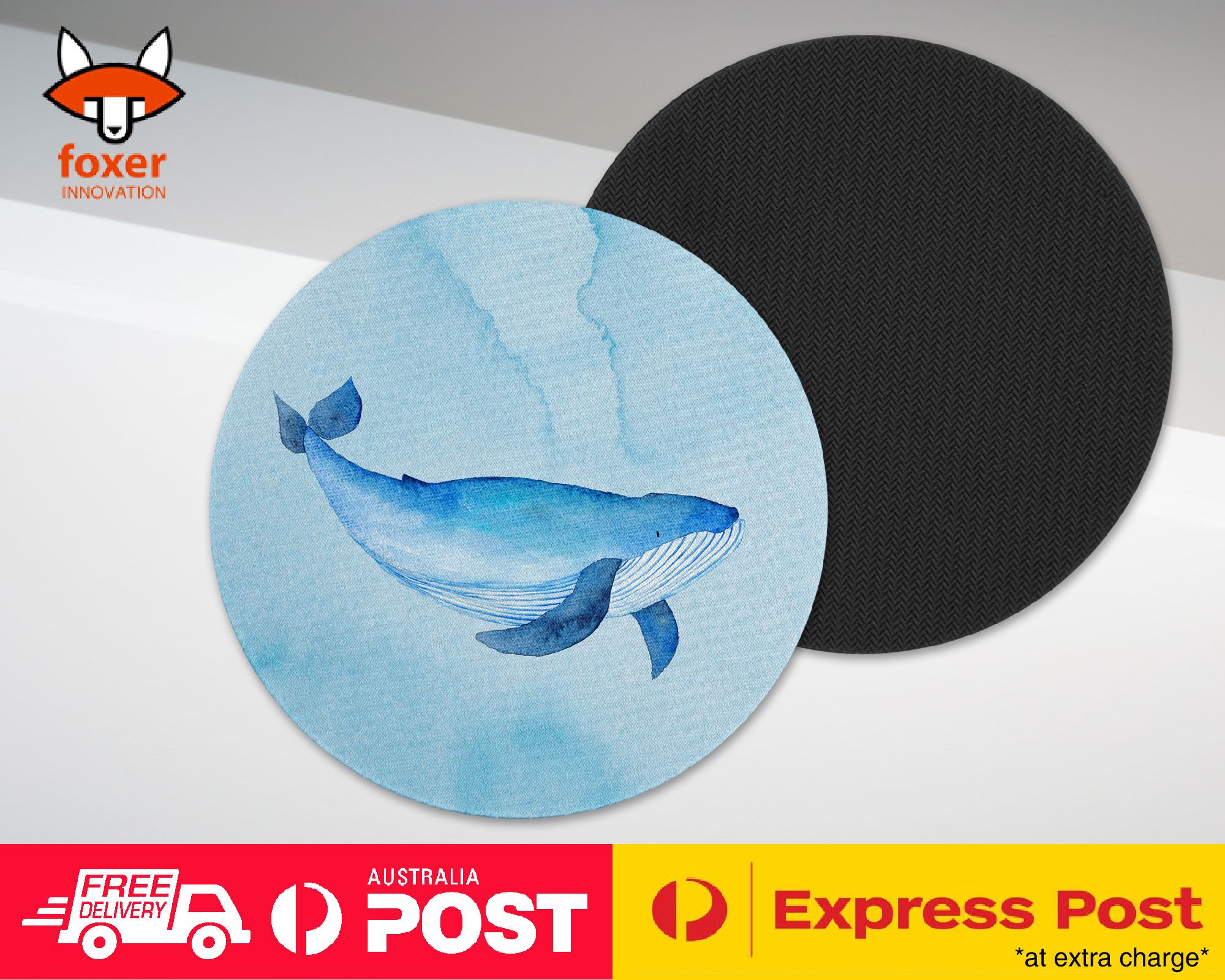 COASTER COFFEE DRINKING MAT|WATERCOLOR WHALE