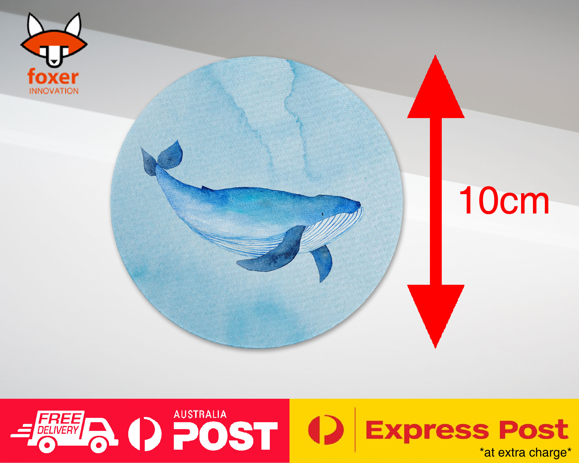 COASTER COFFEE DRINKING MAT|WATERCOLOR WHALE