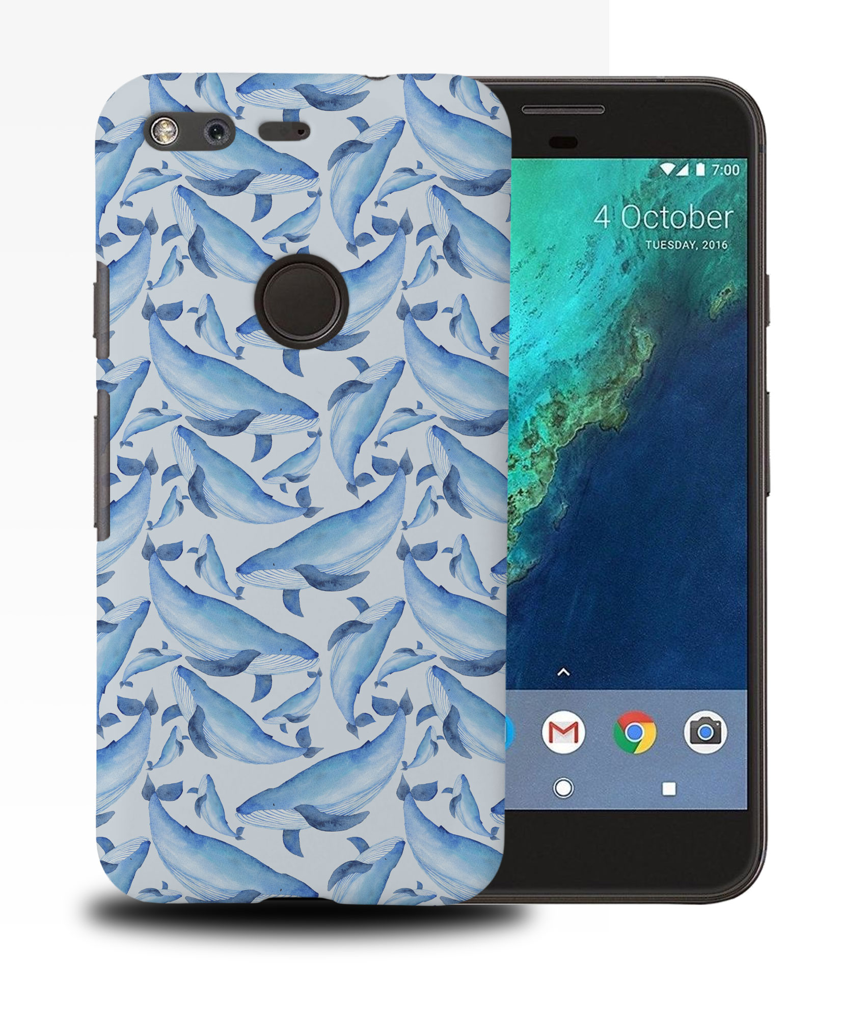 CASE COVER FOR GOOGLE PIXEL|WATERCOLOR WHALE PATTERN 1 - Picture 11 of 11