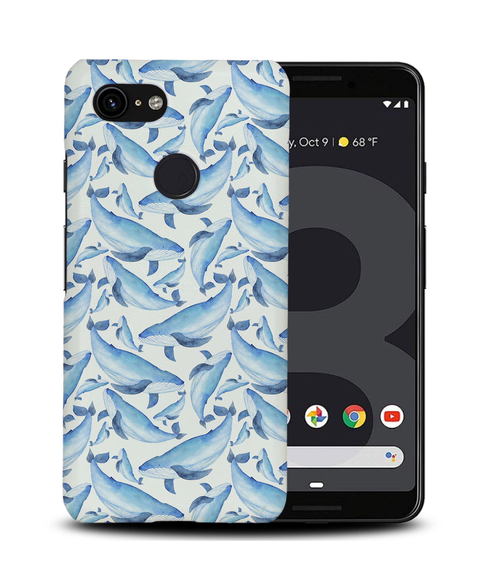 CASE COVER FOR GOOGLE PIXEL|WATERCOLOR WHALE PATTERN 1 - Picture 7 of 11