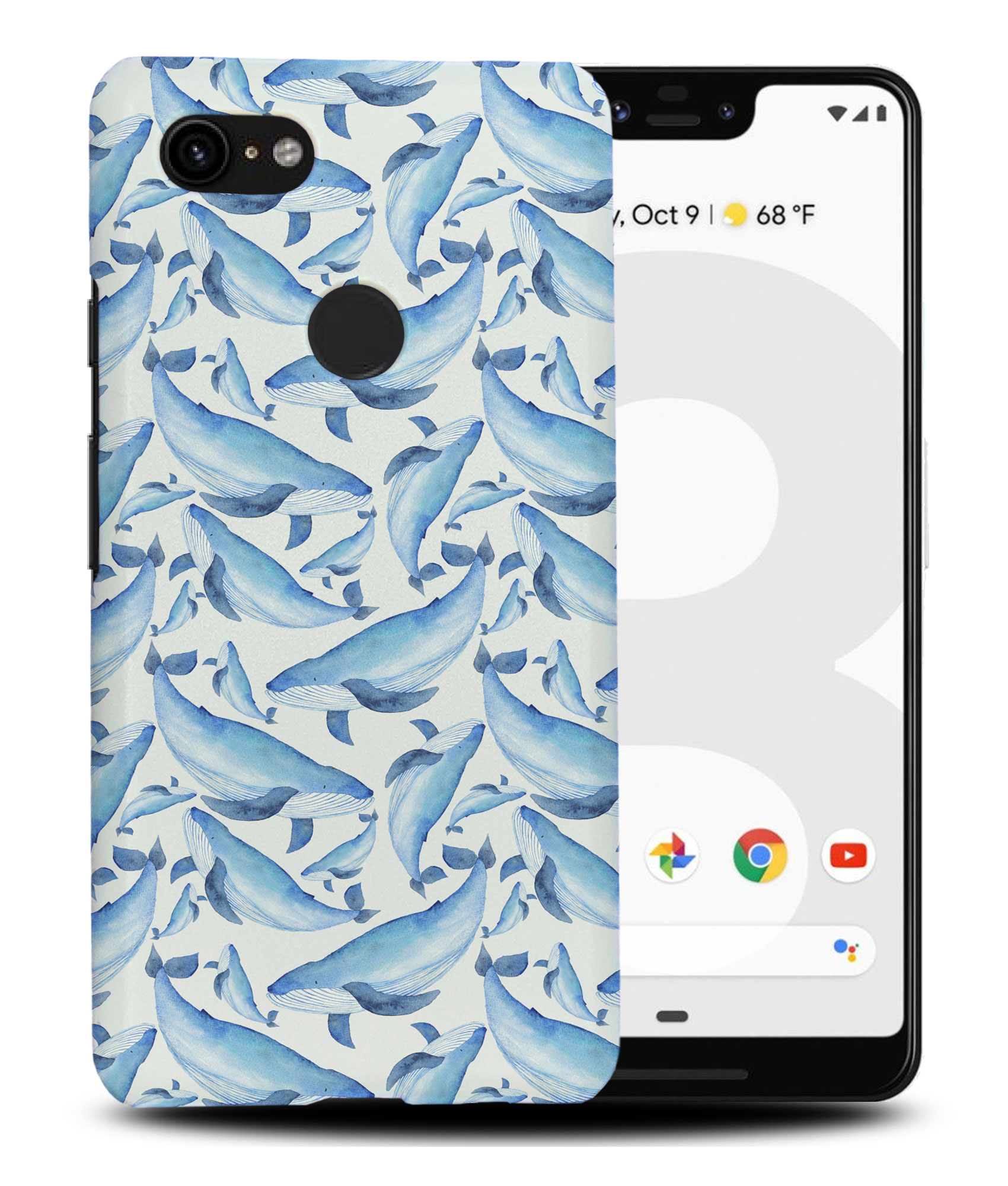 CASE COVER FOR GOOGLE PIXEL|WATERCOLOR WHALE PATTERN 1 - Picture 6 of 11