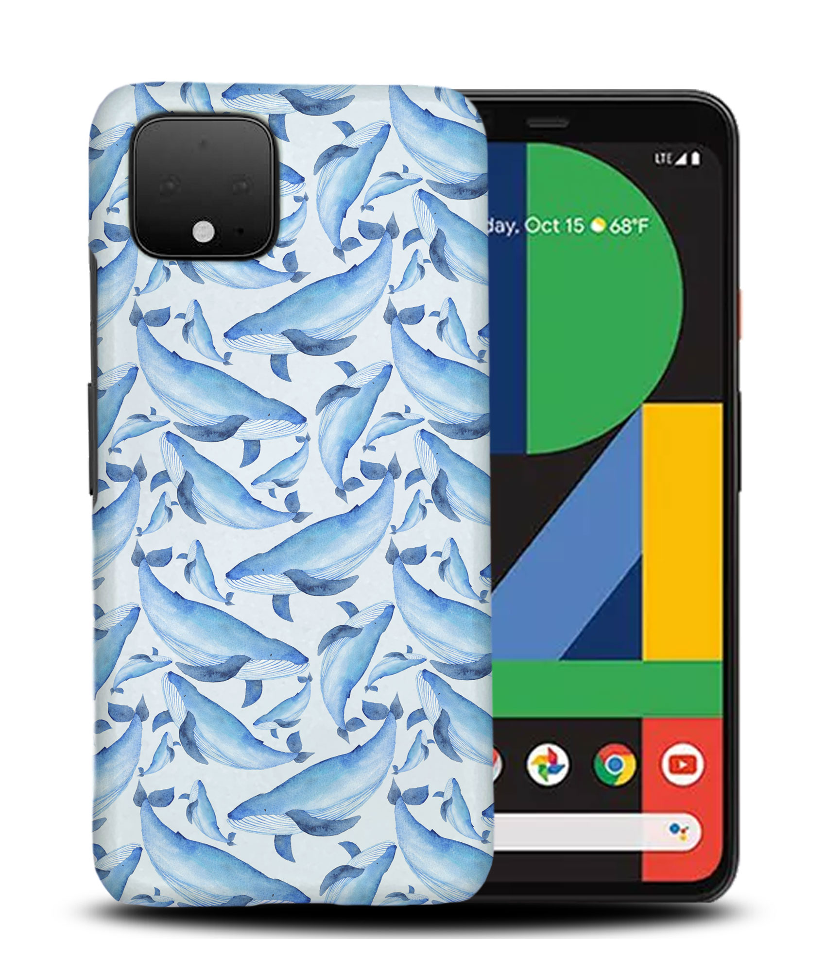 CASE COVER FOR GOOGLE PIXEL|WATERCOLOR WHALE PATTERN 1 - Picture 5 of 11