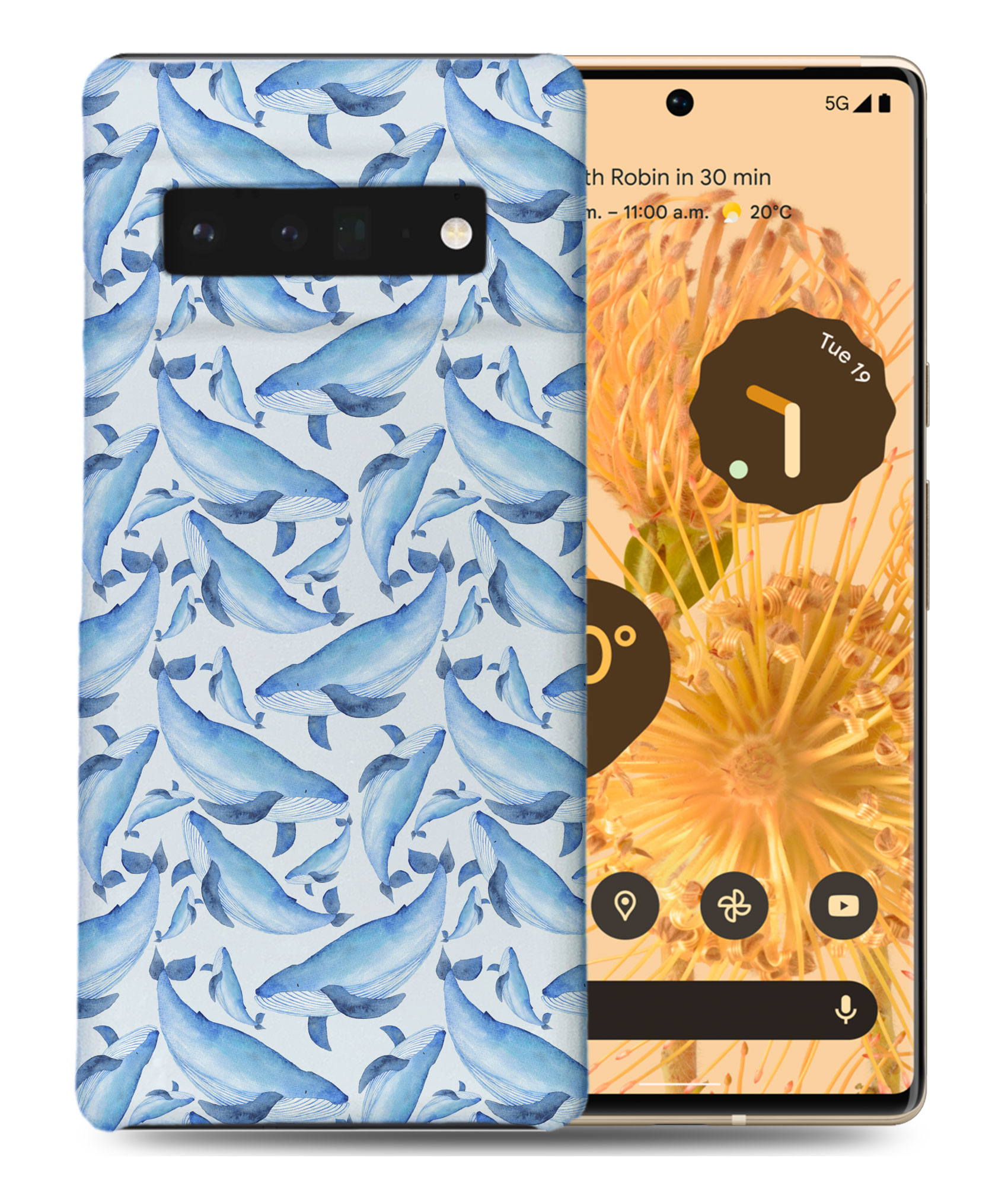 CASE COVER FOR GOOGLE PIXEL|WATERCOLOR WHALE PATTERN 1 - Picture 2 of 11