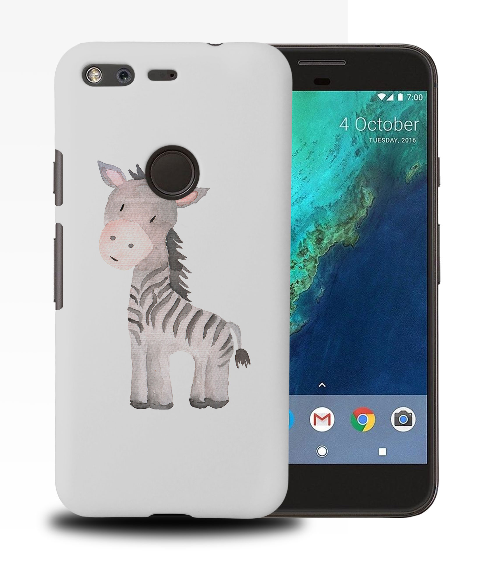 CASE COVER FOR GOOGLE PIXEL|WATERCOLOR ZEBRA 1 - Picture 11 of 11