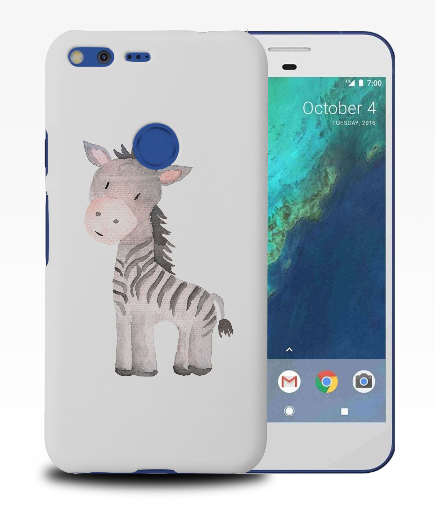CASE COVER FOR GOOGLE PIXEL|WATERCOLOR ZEBRA 1 - Picture 10 of 11