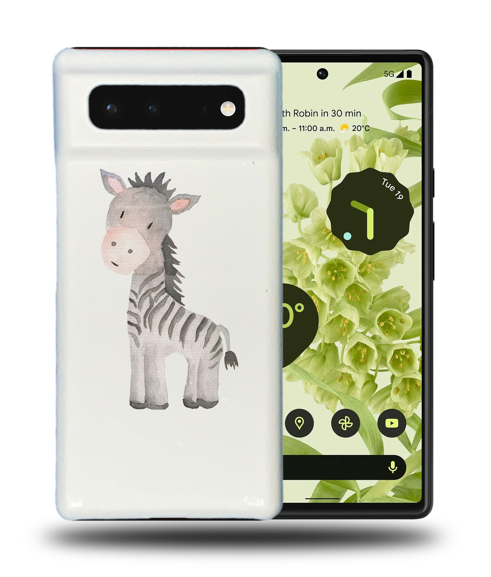 CASE COVER FOR GOOGLE PIXEL|WATERCOLOR ZEBRA 1 - Picture 3 of 11