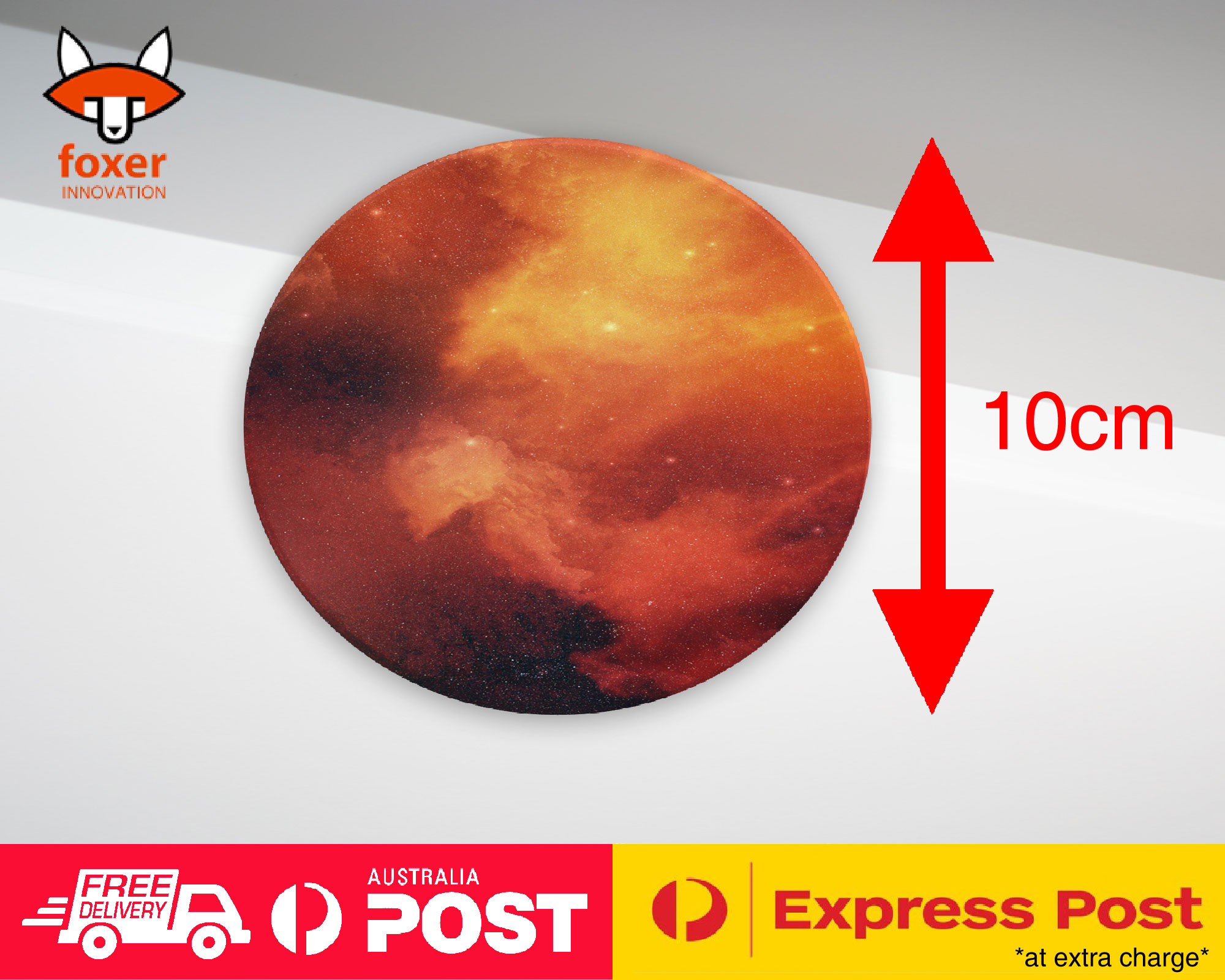 COASTER COFFEE DRINKING MAT|RED NEBULA SPACE GALAXY UNIVERSE