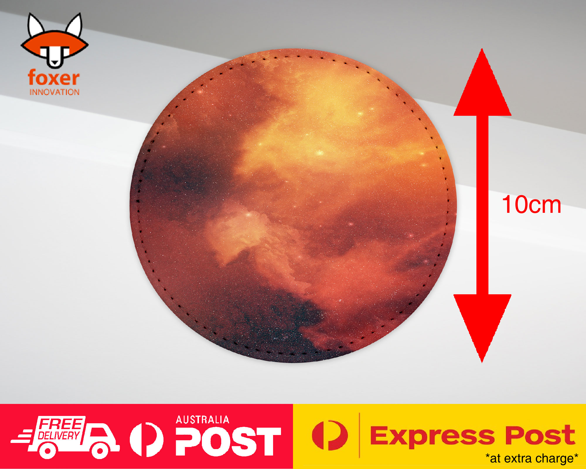 COASTER COFFEE DRINKING MAT|RED NEBULA SPACE GALAXY UNIVERSE