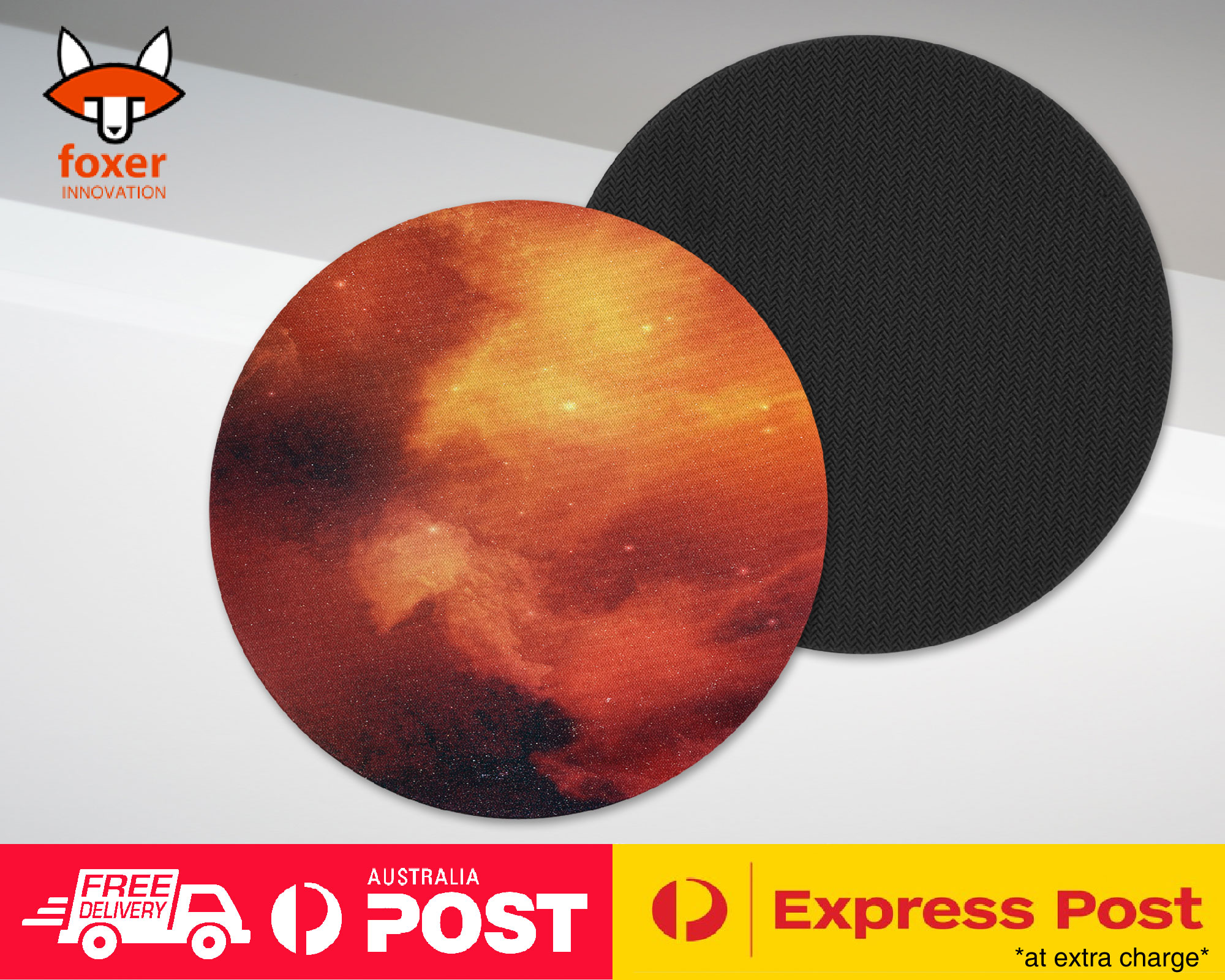 COASTER COFFEE DRINKING MAT|RED NEBULA SPACE GALAXY UNIVERSE