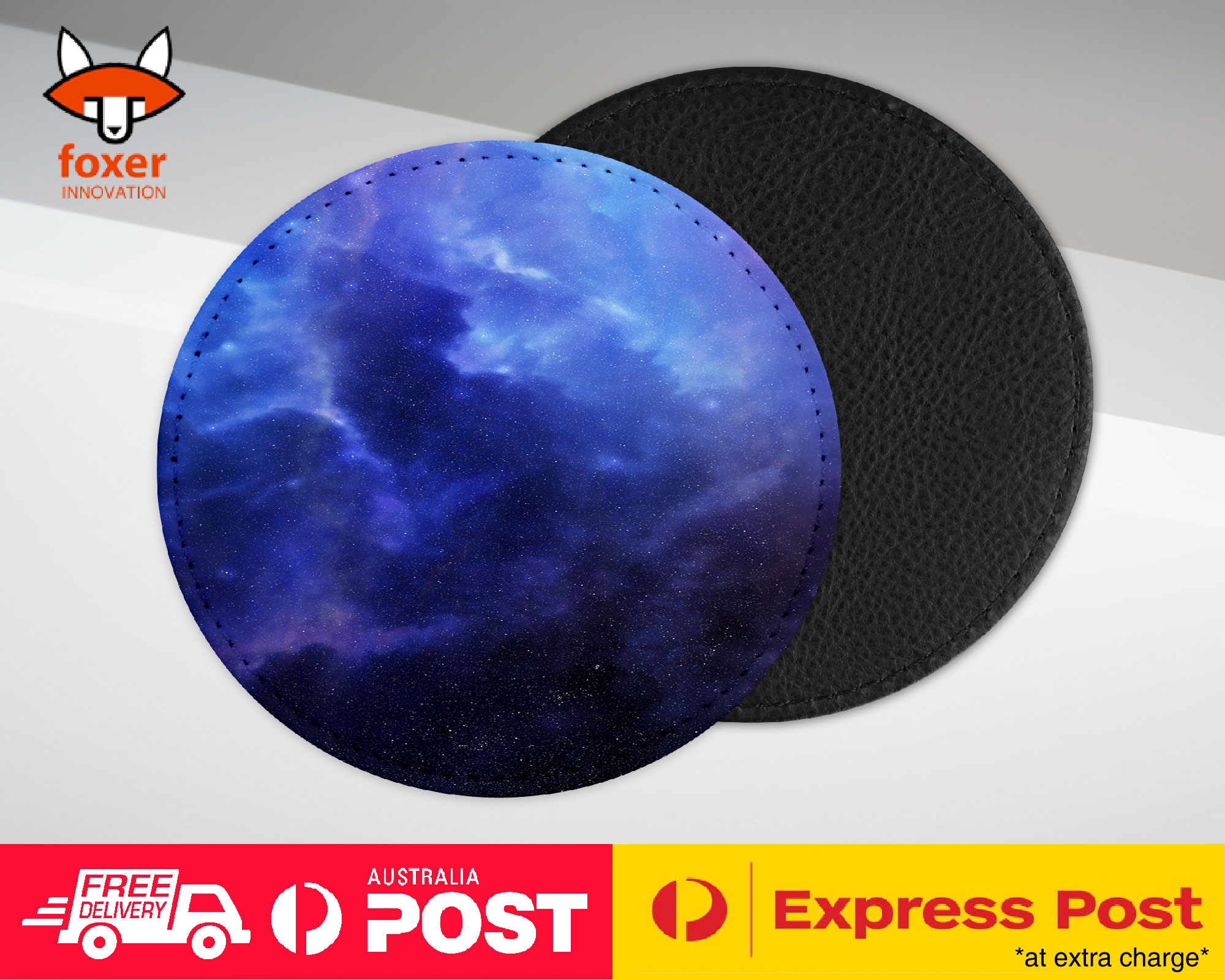 COASTER COFFEE DRINKING MAT|BLUE NEBULA SPACE GALAXY