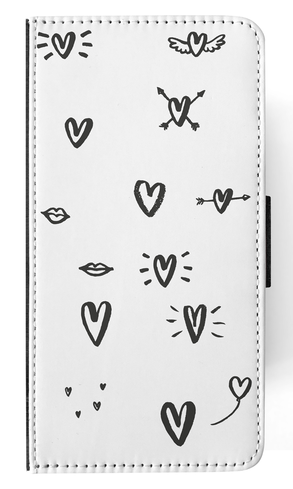 FLIP CASE FOR APPLE IPHONE|LOVE HEART DOODLE PATTERNS - Bild 115 von 193