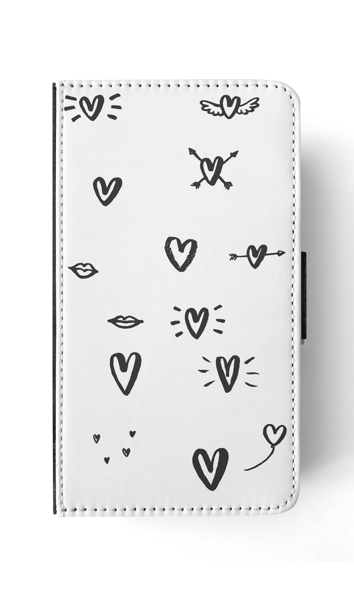 FLIP CASE FOR APPLE IPHONE|LOVE HEART DOODLE PATTERNS - Bild 170 von 193