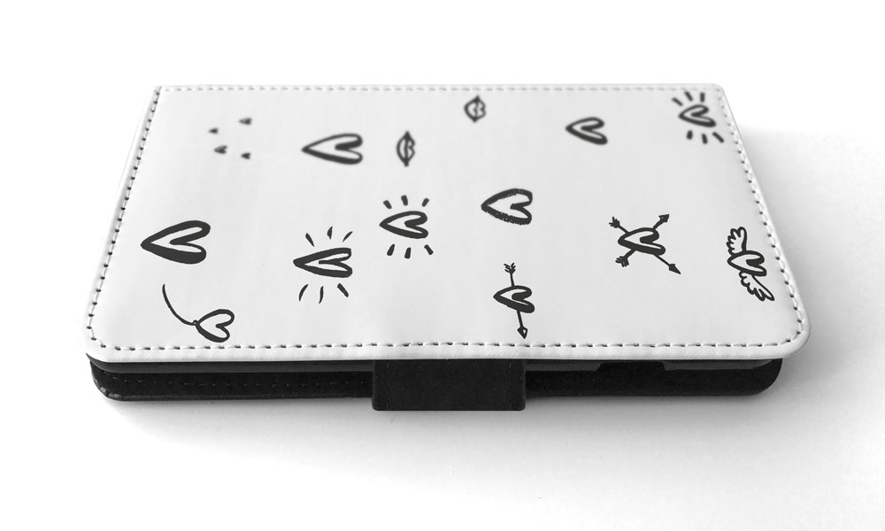 FLIP CASE FOR APPLE IPHONE|LOVE HEART DOODLE PATTERNS - Bild 171 von 193