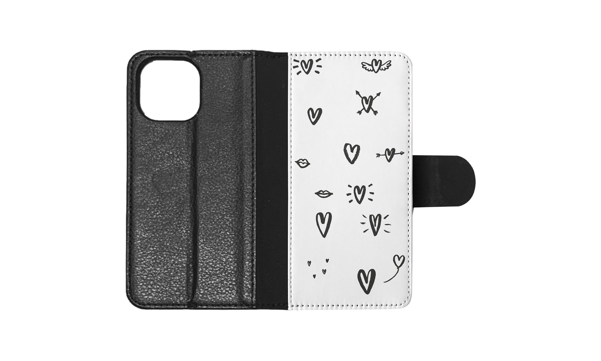 FLIP CASE FOR APPLE IPHONE|LOVE HEART DOODLE PATTERNS - Bild 84 von 193
