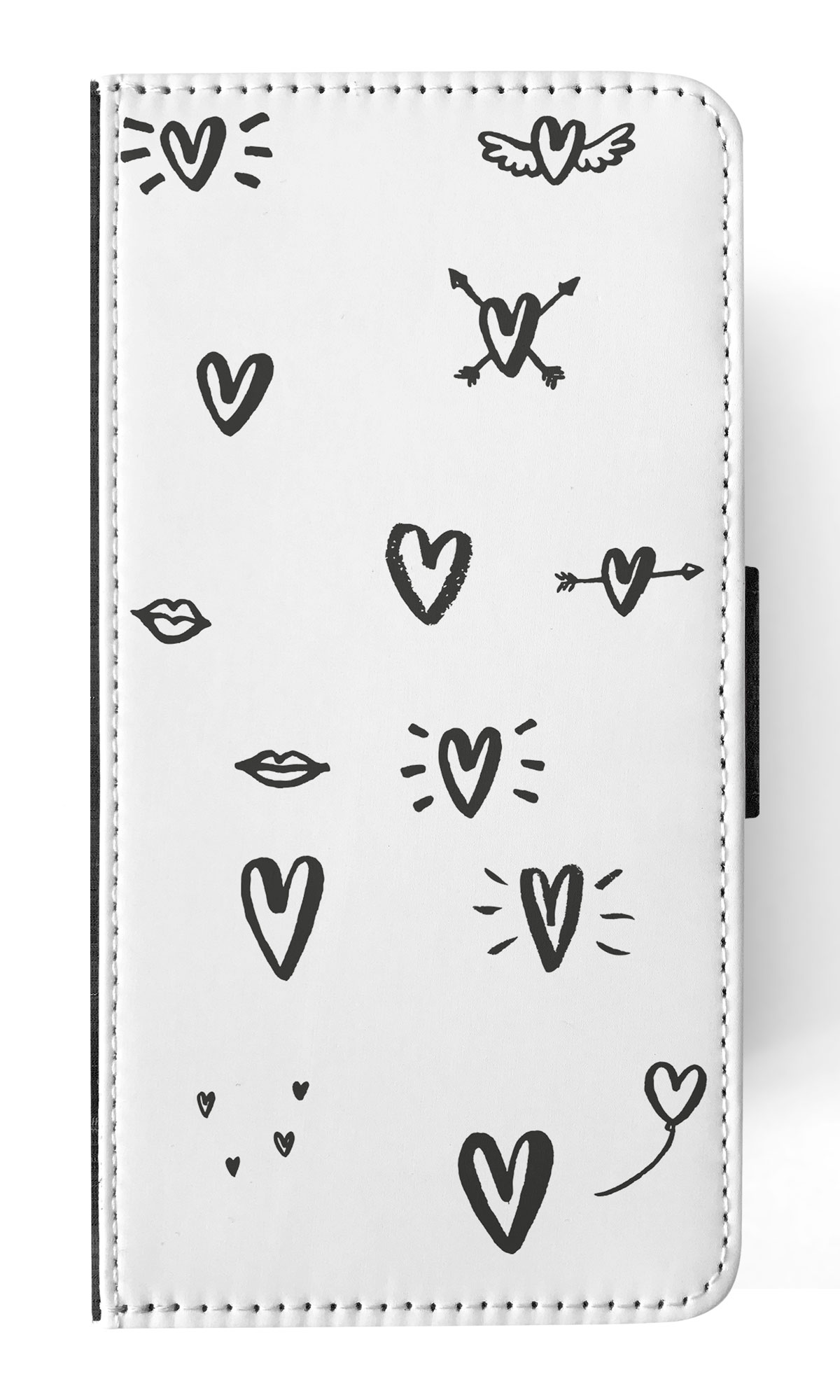 FLIP CASE FOR APPLE IPHONE|LOVE HEART DOODLE PATTERNS - Bild 57 von 193
