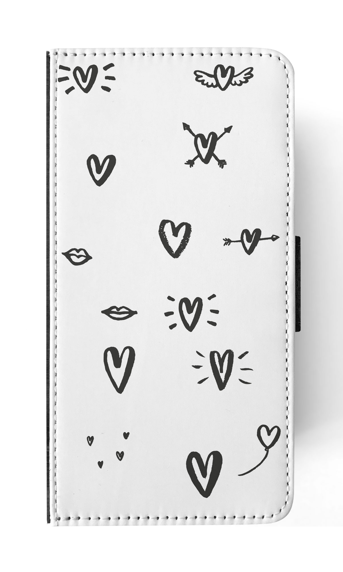 FLIP CASE FOR APPLE IPHONE|LOVE HEART DOODLE PATTERNS - Bild 52 von 193