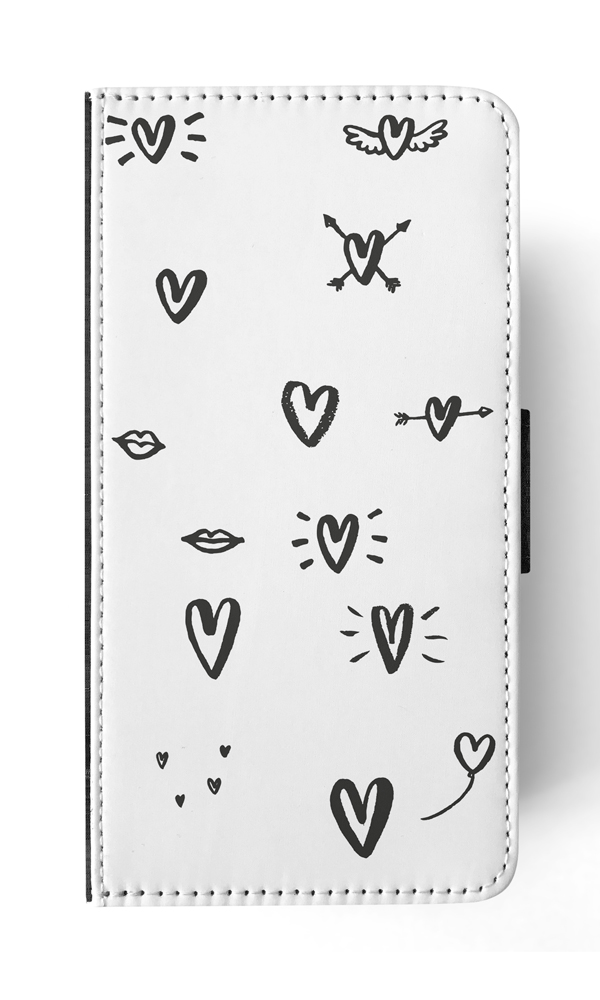 FLIP CASE FOR APPLE IPHONE|LOVE HEART DOODLE PATTERNS - Bild 160 von 193