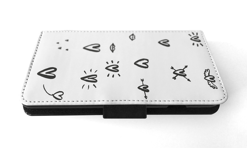 FLIP CASE FOR APPLE IPHONE|LOVE HEART DOODLE PATTERNS - Bild 161 von 193
