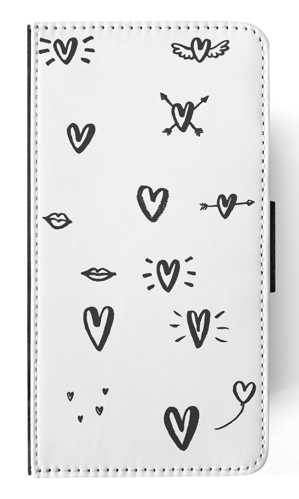 FLIP CASE FOR APPLE IPHONE|LOVE HEART DOODLE PATTERNS - Bild 150 von 193
