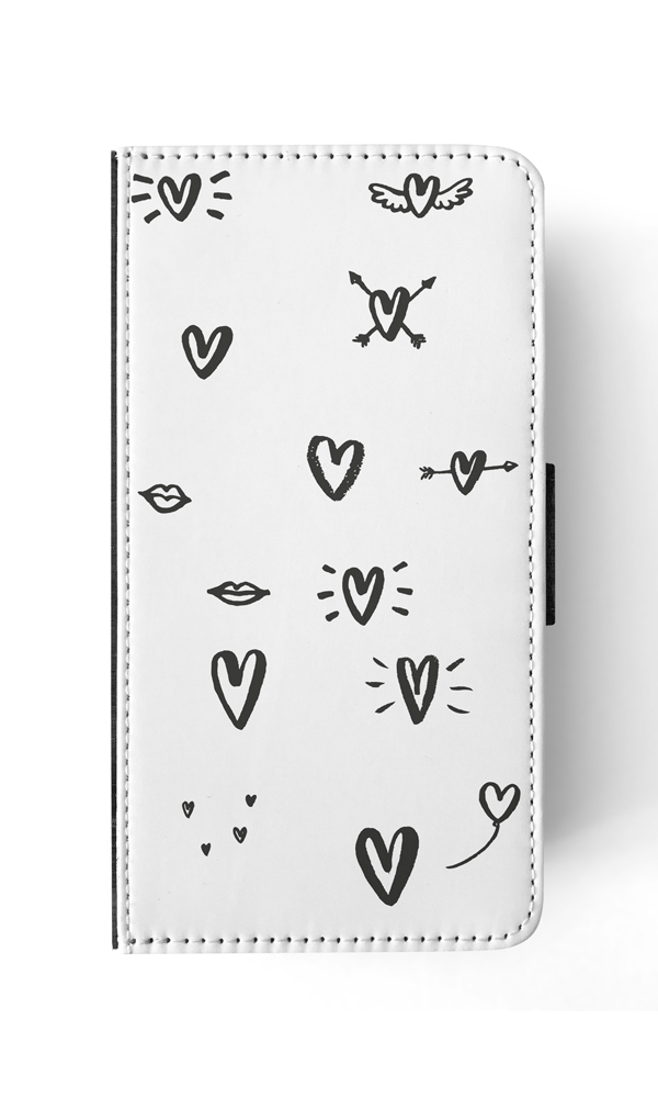 FLIP CASE FOR APPLE IPHONE|LOVE HEART DOODLE PATTERNS - Bild 135 von 193