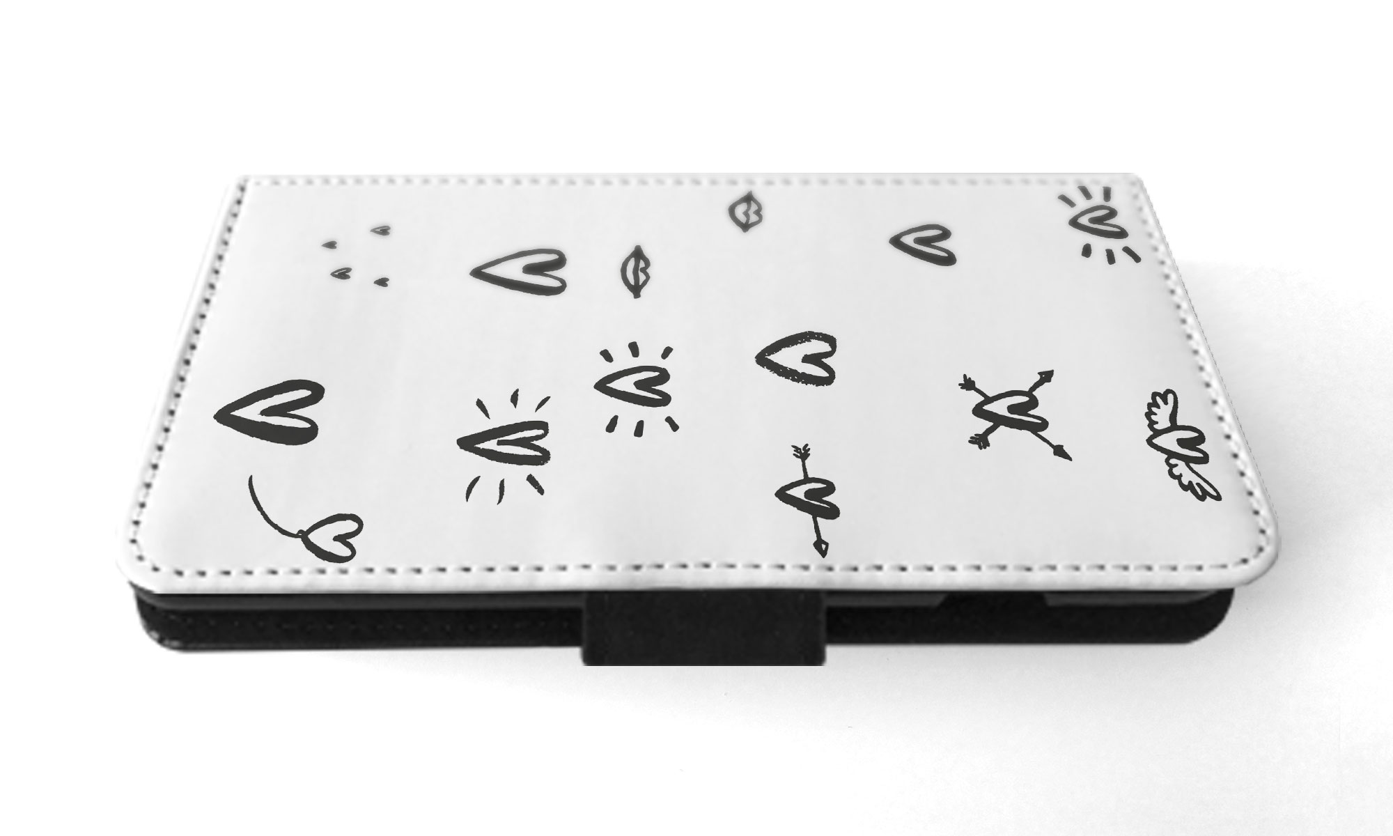 FLIP CASE FOR APPLE IPHONE|LOVE HEART DOODLE PATTERNS - Bild 43 von 193