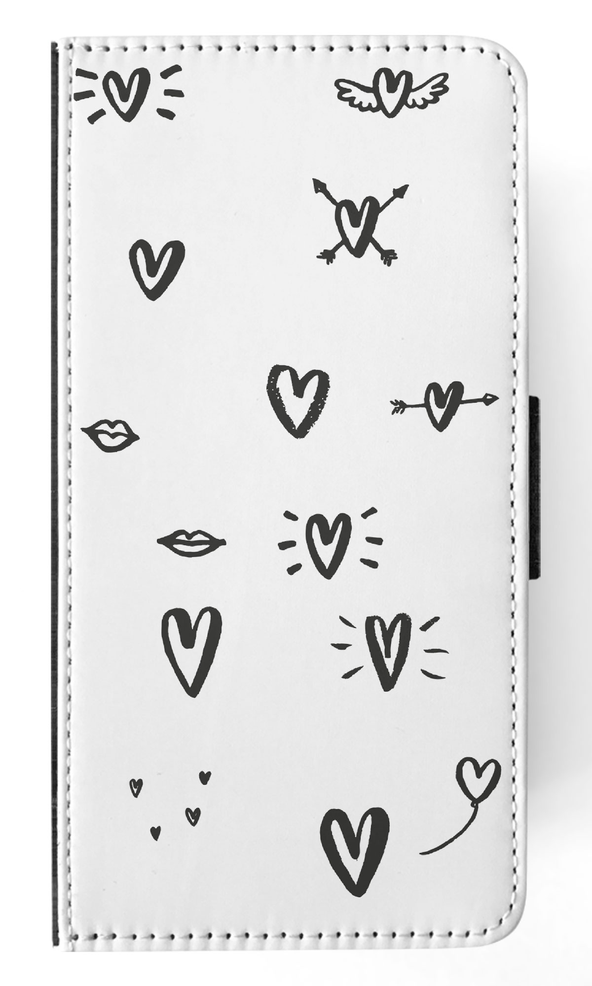 FLIP CASE FOR APPLE IPHONE|LOVE HEART DOODLE PATTERNS - Bild 37 von 193