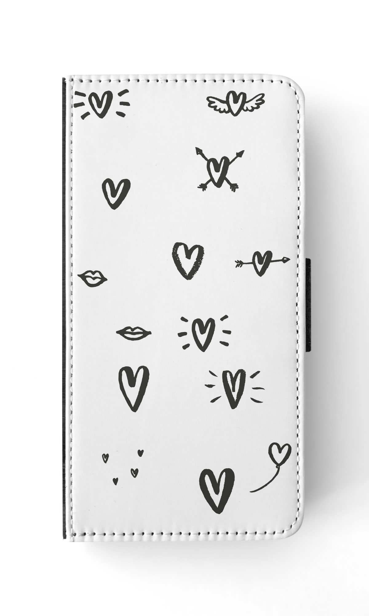 FLIP CASE FOR APPLE IPHONE|LOVE HEART DOODLE PATTERNS - Bild 32 von 193