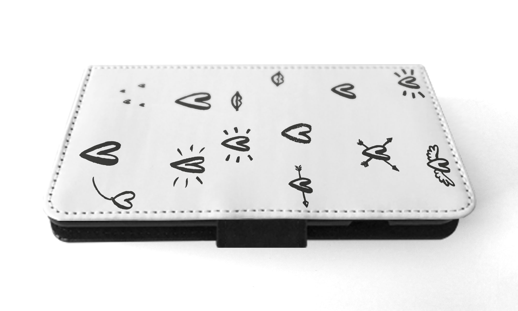 FLIP CASE FOR APPLE IPHONE|LOVE HEART DOODLE PATTERNS - Bild 33 von 193