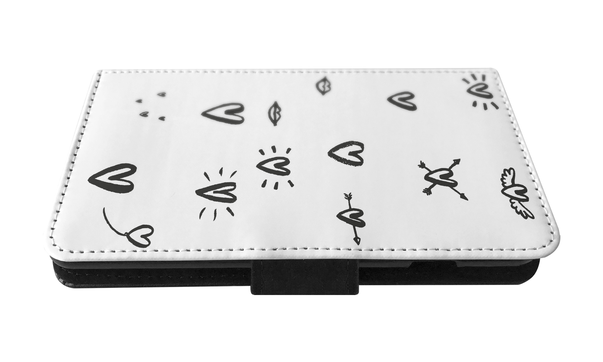 FLIP CASE FOR APPLE IPHONE|LOVE HEART DOODLE PATTERNS - Bild 8 von 193