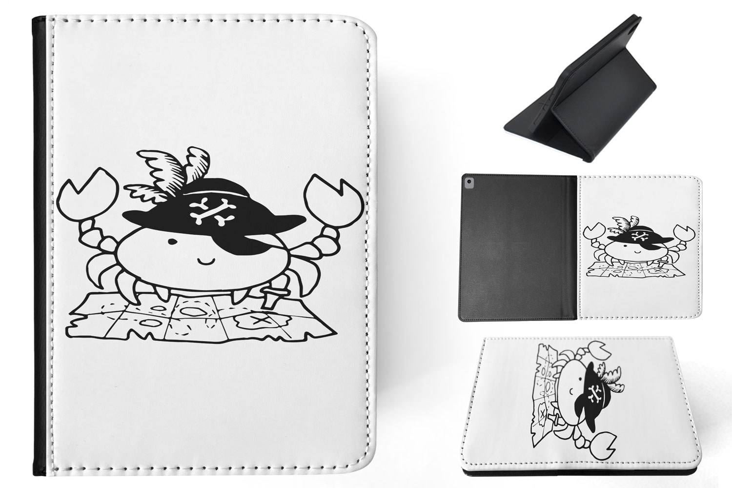 CASE COVER FOR APPLE IPAD|CUTE FUNNY PIRATE CRAB LOBSTER - Picture 21 of 55