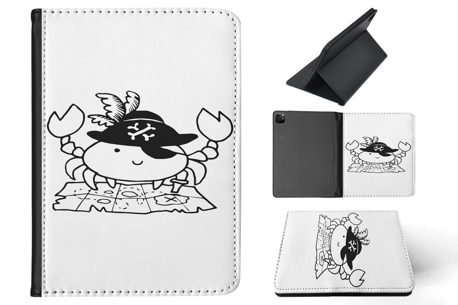 CASE COVER FOR APPLE IPAD|CUTE FUNNY PIRATE CRAB LOBSTER - Picture 36 of 55