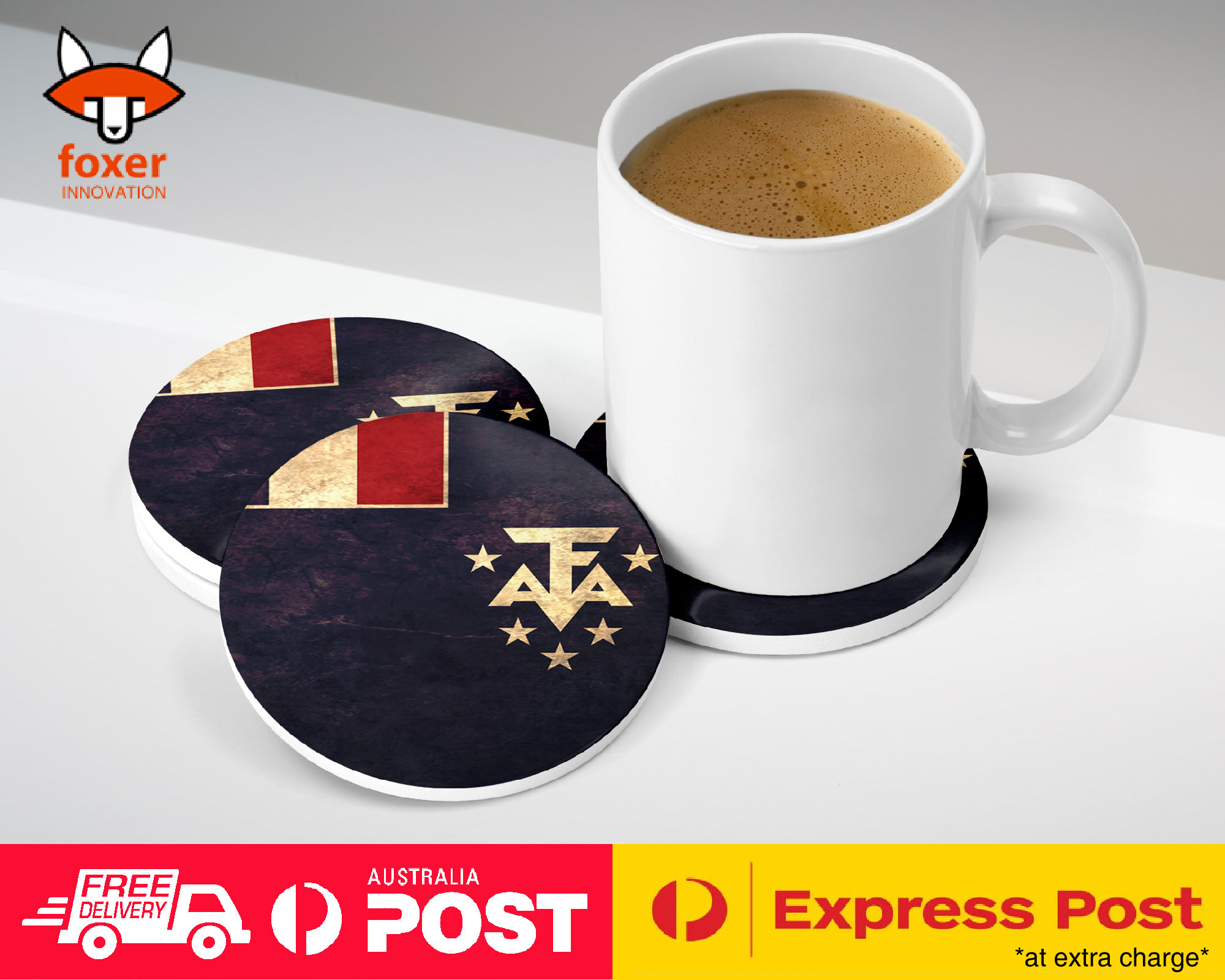 COASTER COFFEE DRINKING MAT|FRENCH SOUTHERN ANTARCTIC LANDS