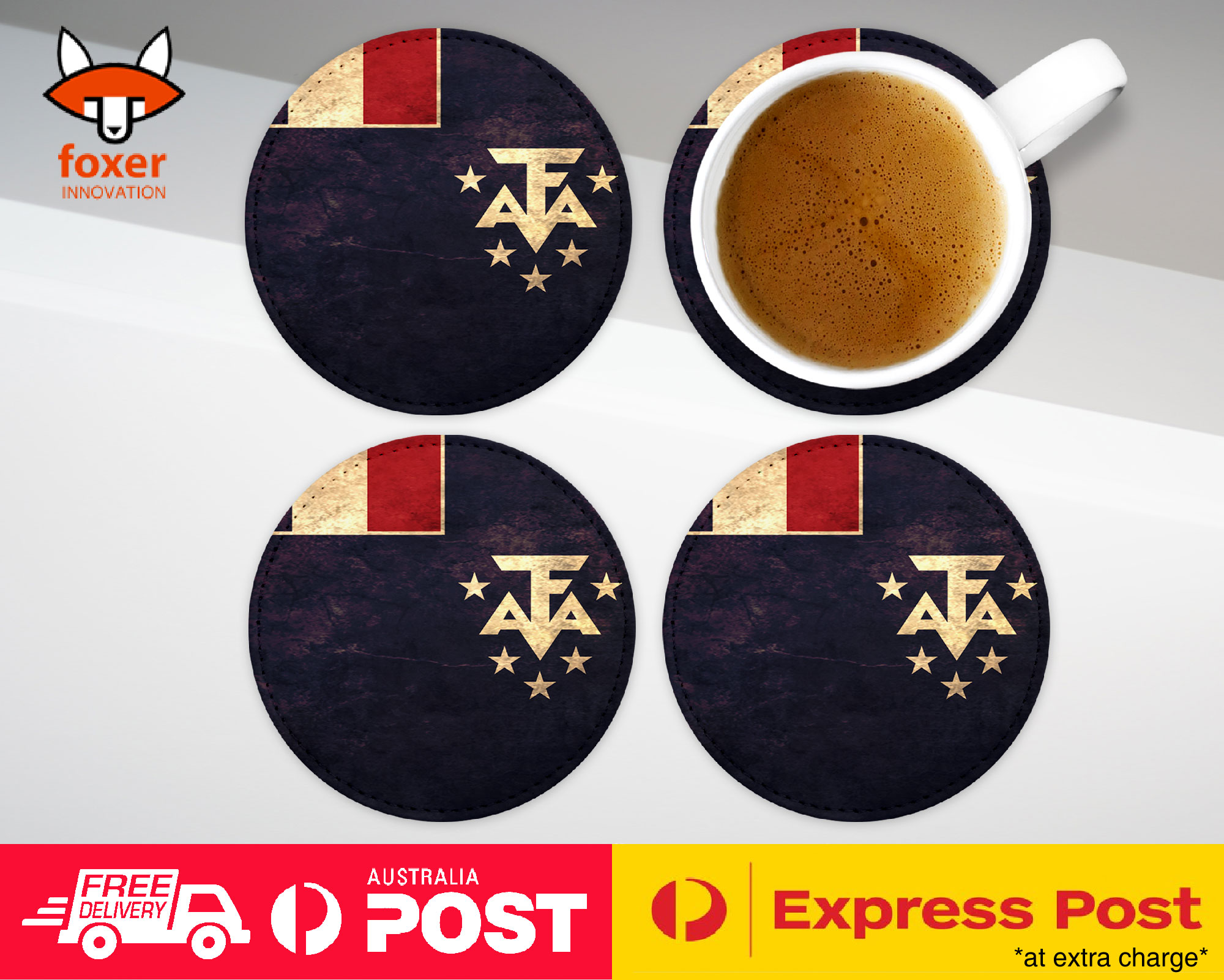 COASTER COFFEE DRINKING MAT|FRENCH SOUTHERN ANTARCTIC LANDS