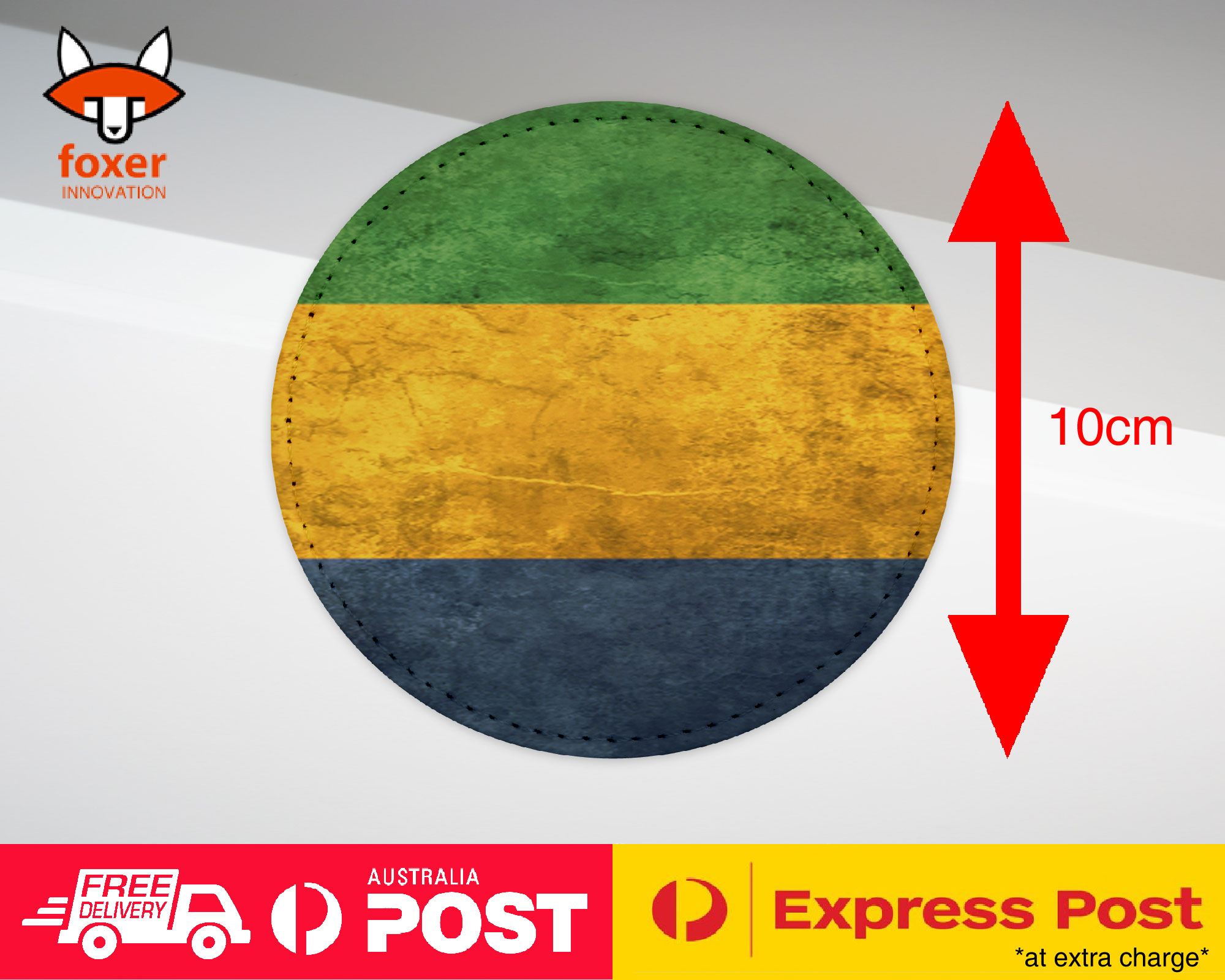 COASTER COFFEE DRINKING MAT|GABON COUNTRY FLAG 53
