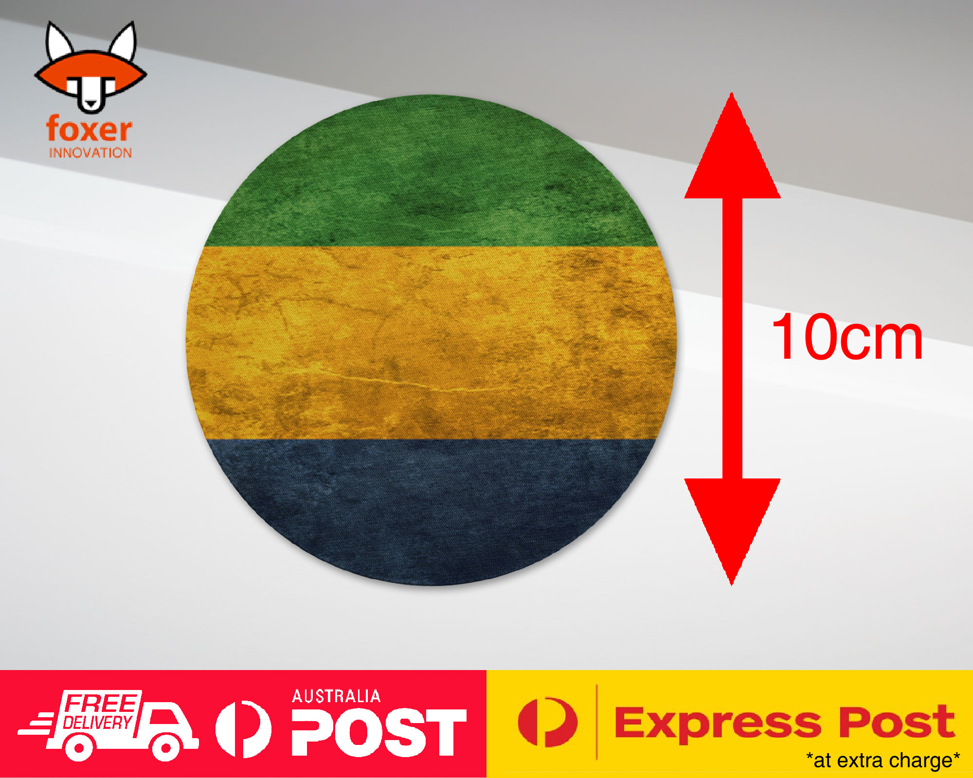 COASTER COFFEE DRINKING MAT|GABON COUNTRY FLAG 53