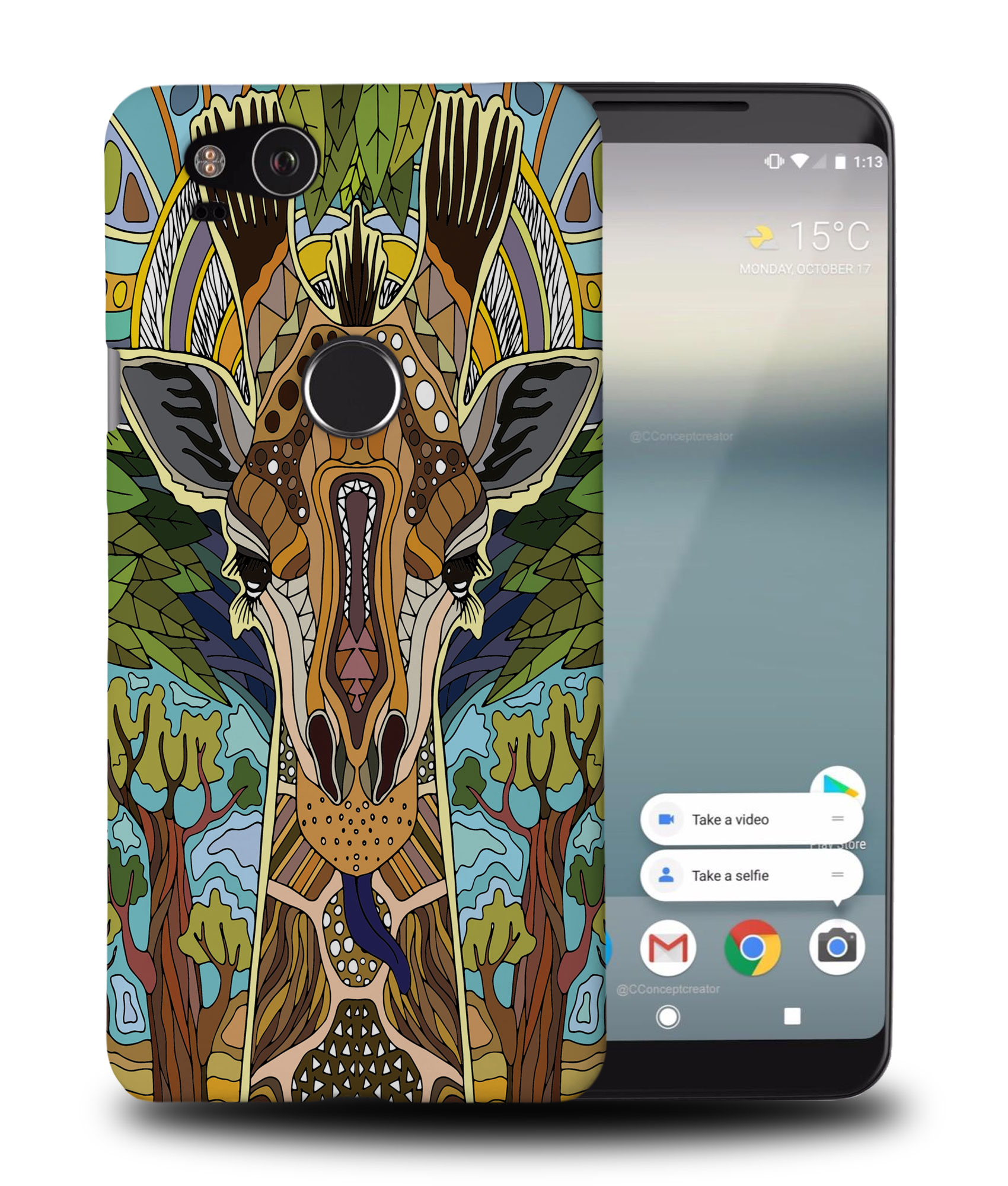 CASE COVER FOR GOOGLE PIXEL|AZTEC TRIBAL GIRAFFE GEOMETRIC #1 - 第 9/11 張圖片