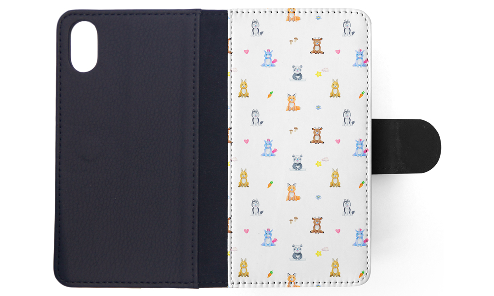 FLIP CASE FOR APPLE IPHONE|WATERCOLOR CUTE ANIMALS PATTERN - Picture 117 of 193