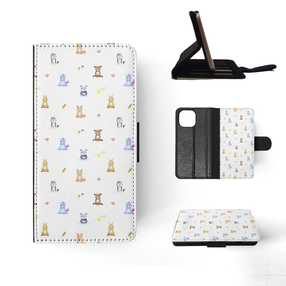 FLIP CASE FOR APPLE IPHONE|WATERCOLOR CUTE ANIMALS PATTERN - Picture 81 of 193