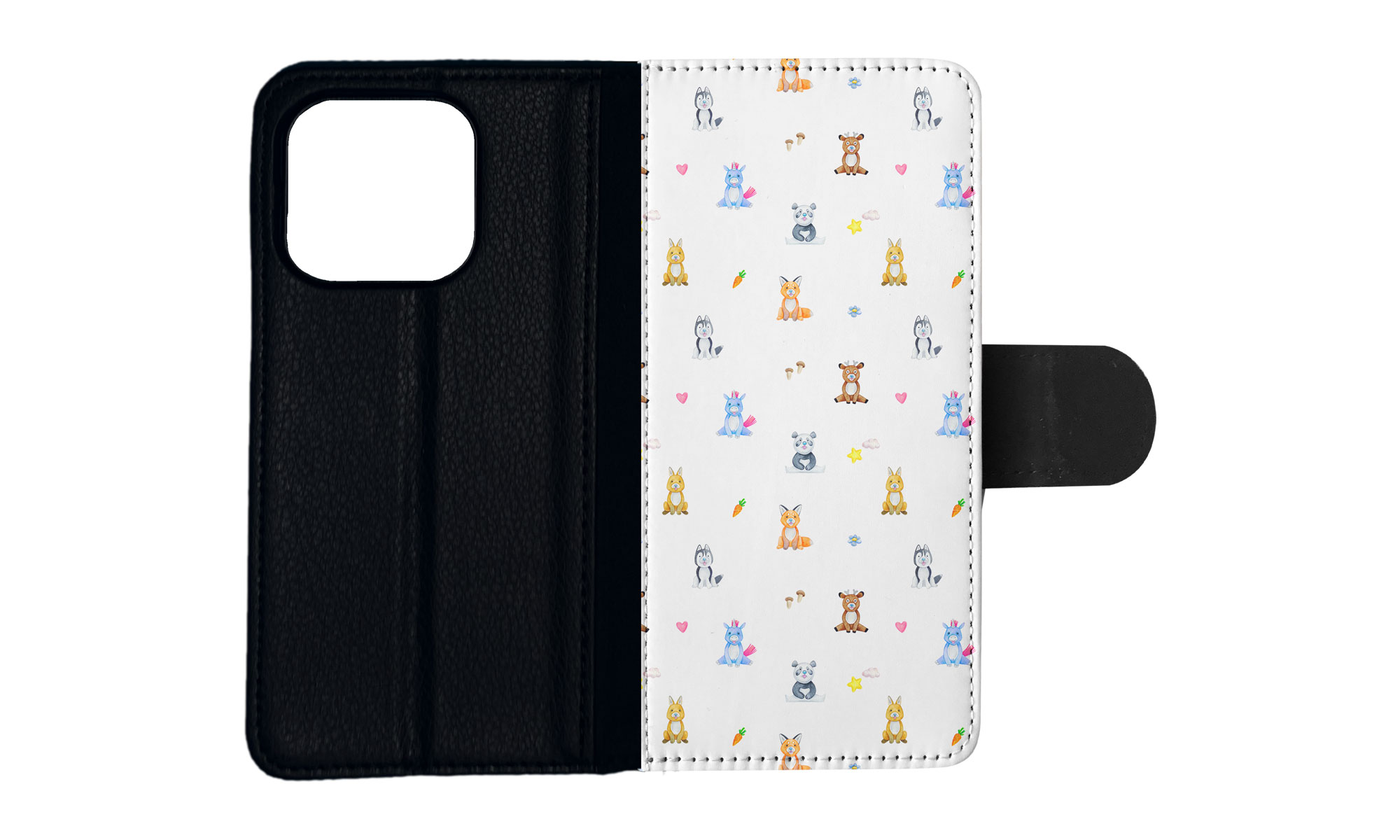 FLIP CASE FOR APPLE IPHONE|WATERCOLOR CUTE ANIMALS PATTERN - Picture 74 of 193